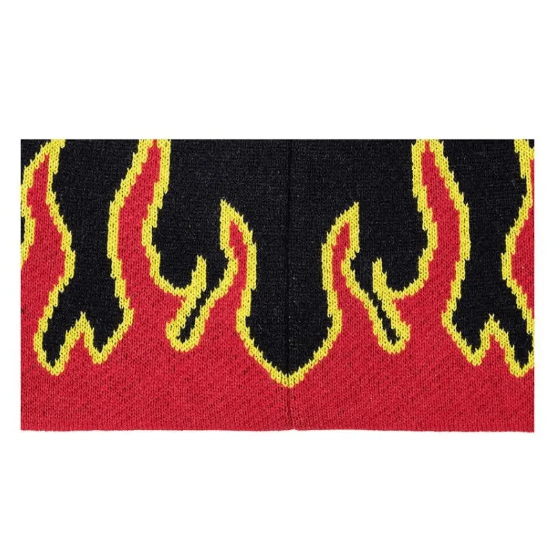 Unisex Modern Fire Design Soft Warm Beanies Comfortable Winter One Size Caps For Men And Women Stevvex