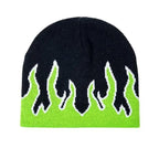 Unisex Modern Fire Design Soft Warm Beanies Comfortable Winter One Size Caps For Men And Women Stevvex