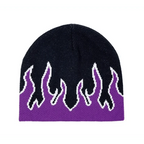 Unisex Modern Fire Design Soft Warm Beanies Comfortable Winter One Size Caps For Men And Women Stevvex