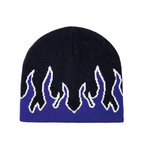 Unisex Modern Fire Design Soft Warm Beanies Comfortable Winter One Size Caps For Men And Women Stevvex