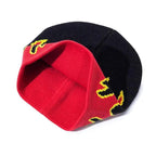 Unisex Modern Fire Design Soft Warm Beanies Comfortable Winter One Size Caps For Men And Women Stevvex