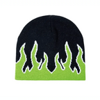 Unisex Modern Fire Design Soft Warm Beanies Comfortable Winter One Size Caps For Men And Women Stevvex