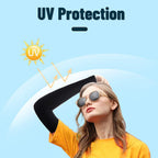 Unisex One Size Compression Cooling Sleeves UV Sun Protection Cooling Arm Sleeves With Thumb Hole Compression Sports Tattoo Cover Up Sleeve For Sports Long Arm Cover Anti-Slip Warmers Outdoor Sports Sunblock Cover Stevvex