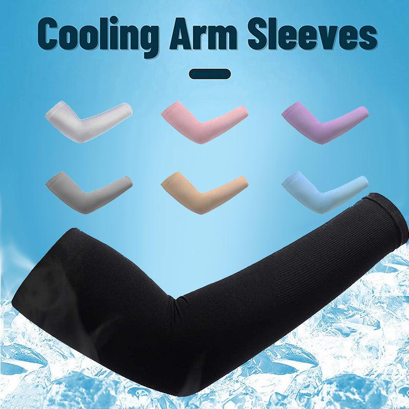 Unisex One Size Compression Cooling Sleeves UV Sun Protection Cooling Arm Sleeves With Thumb Hole Compression Sports Tattoo Cover Up Sleeve For Sports Long Arm Cover Anti-Slip Warmers Outdoor Sports Sunblock Cover Stevvex