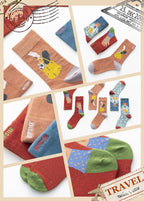 Unisex Painting Style Crew Socks Women Streetwear Skateboard Sport Cycling Designer Socks For Men And Women