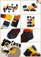 Unisex Painting Style Crew Socks Women Streetwear Skateboard Sport Cycling Designer Socks For Men And Women
