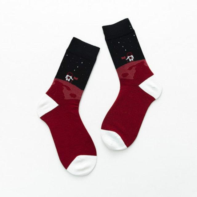 Unisex Painting Style Crew Socks Women Streetwear Skateboard Sport Cycling Designer Socks For Men And Women