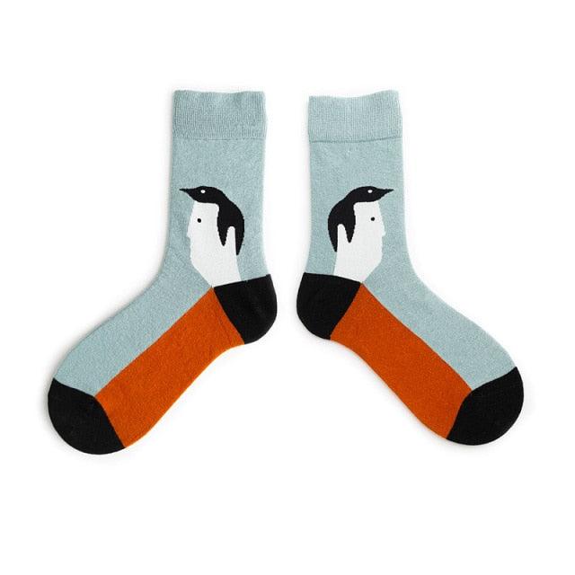 Unisex Painting Style Crew Socks Women Streetwear Skateboard Sport Cycling Designer Socks For Men And Women