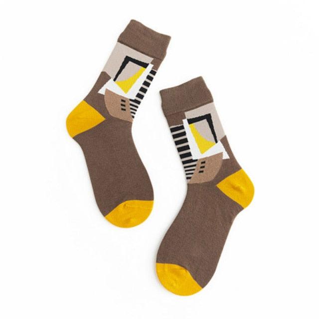 Unisex Painting Style Crew Socks Women Streetwear Skateboard Sport Cycling Designer Socks For Men And Women