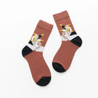 Unisex Painting Style Crew Socks Women Streetwear Skateboard Sport Cycling Designer Socks For Men And Women