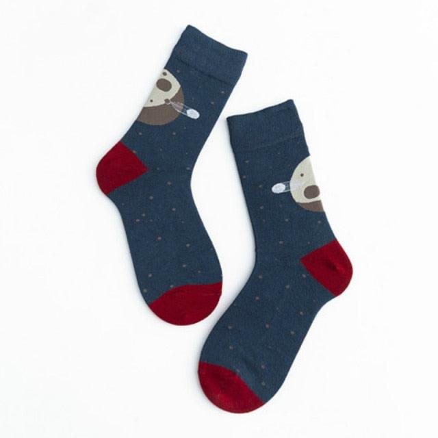 Unisex Painting Style Crew Socks Women Streetwear Skateboard Sport Cycling Designer Socks For Men And Women