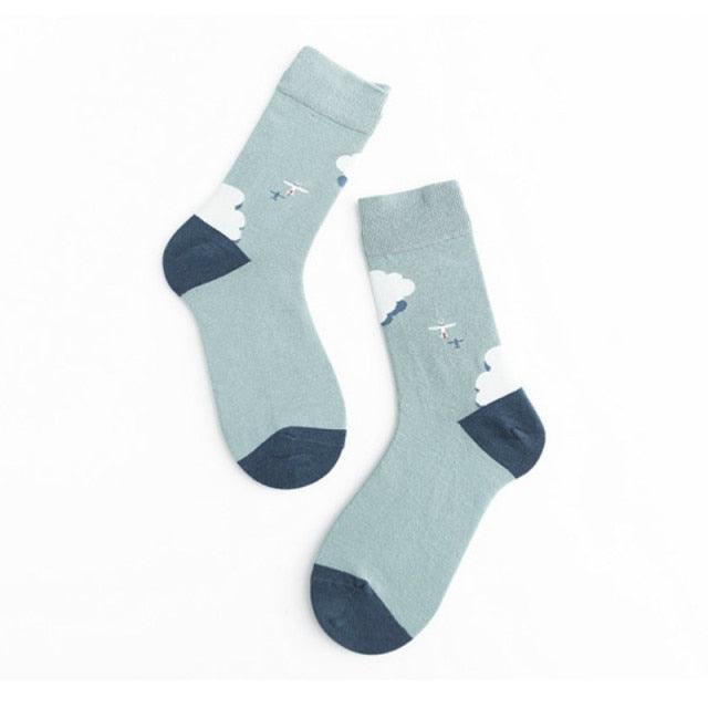 Unisex Painting Style Crew Socks Women Streetwear Skateboard Sport Cycling Designer Socks For Men And Women
