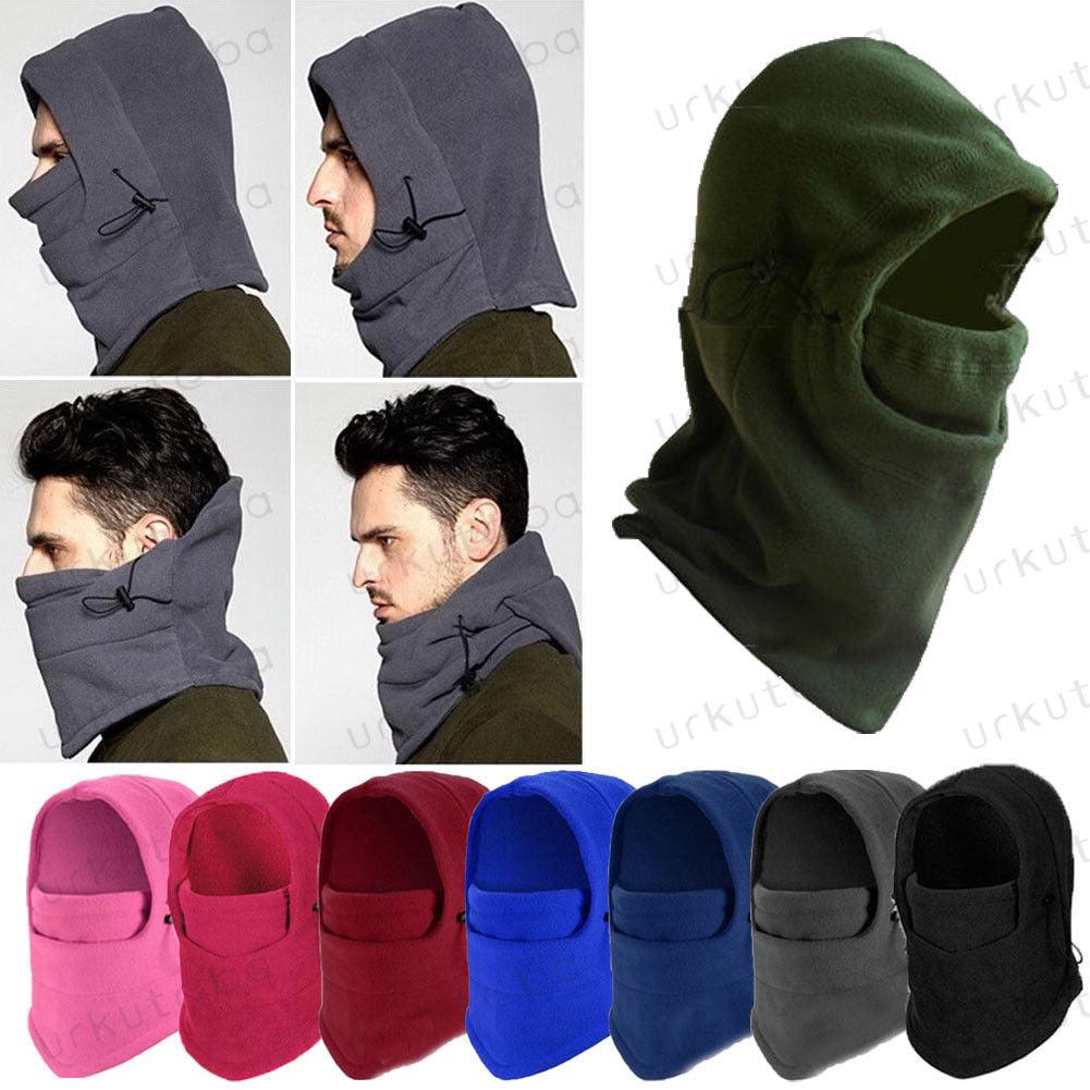 Unisex Polar Fleece Hood Hat Casual  Beanie Ski Snow Cap Snood Scarf Warmer Thermal Neckerchief Drawstring Soft Balaclava Pullover Knitted Beanie for Adults Men Women Ski Caps New Balaclava Party Mask Hat Caps For Skiing Bicycle Cycling Outdoor Headwarmer Stevvex