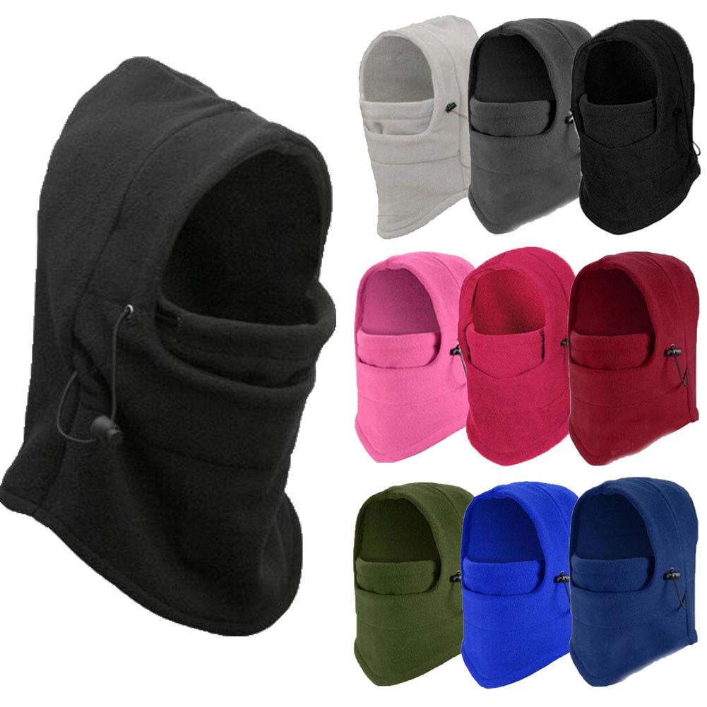 Unisex Polar Fleece Hood Hat Casual  Beanie Ski Snow Cap Snood Scarf Warmer Thermal Neckerchief Drawstring Soft Balaclava Pullover Knitted Beanie for Adults Men Women Ski Caps New Balaclava Party Mask Hat Caps For Skiing Bicycle Cycling Outdoor Headwarmer Stevvex