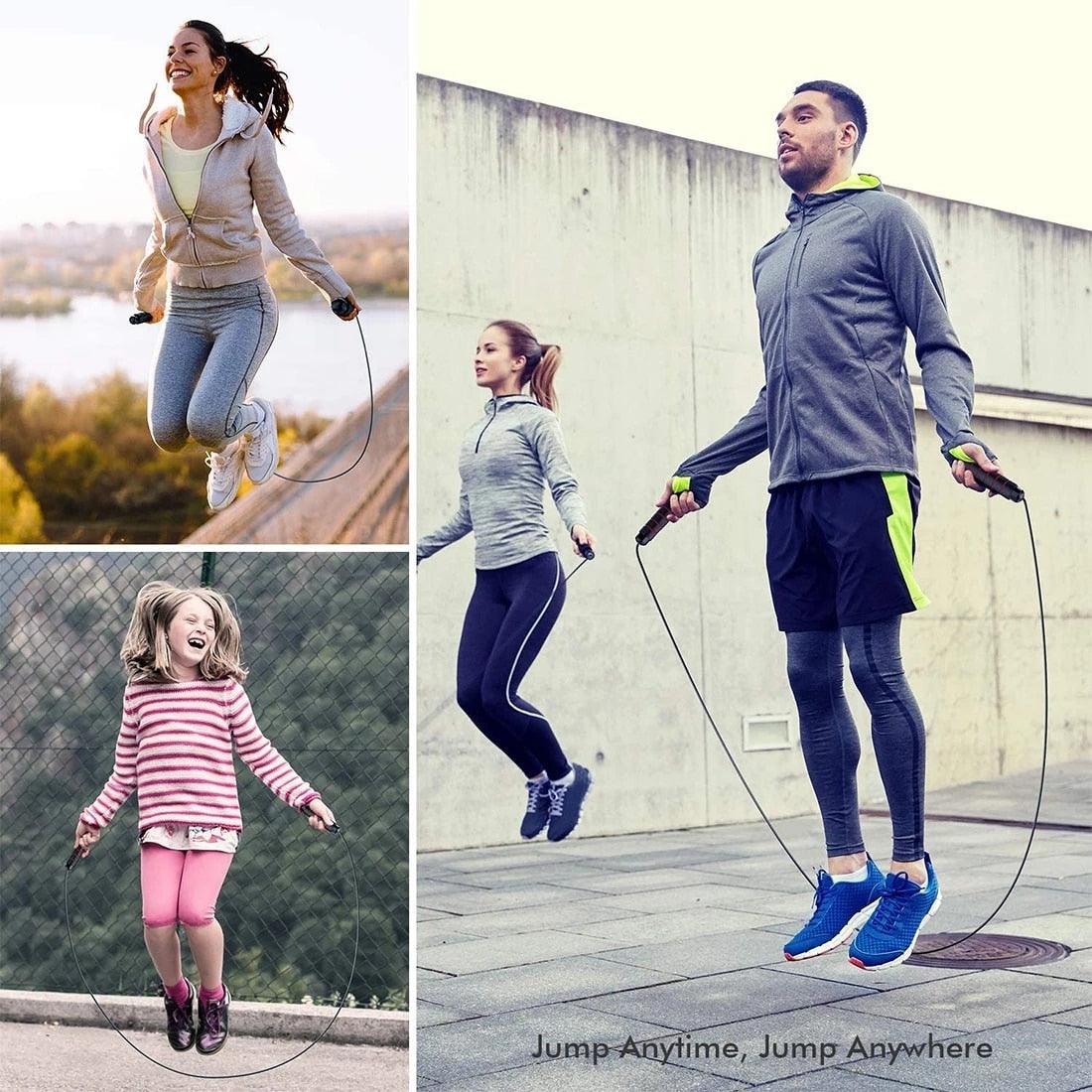 Unisex Professional Jumping Speed Men And Women Gym Pvc Skipping Rope Adjustable Fitness PVC Skipping Rope For Speed Training Cardio Home Workout Exercise Fitness Stevvex