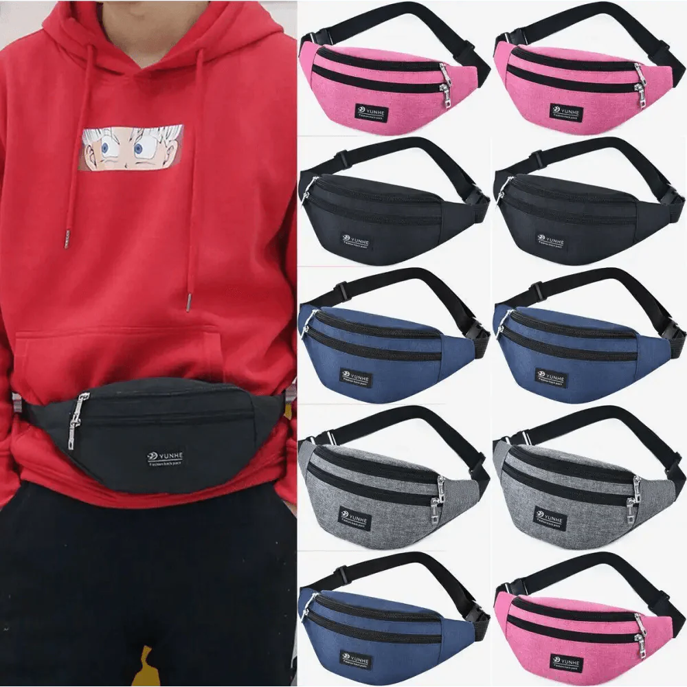 Unisex Retro Fanny Pack  Unique Design Waist Bag Adjustable Belt Waterproof Travel Bag Sports Chest Bag Stevvex
