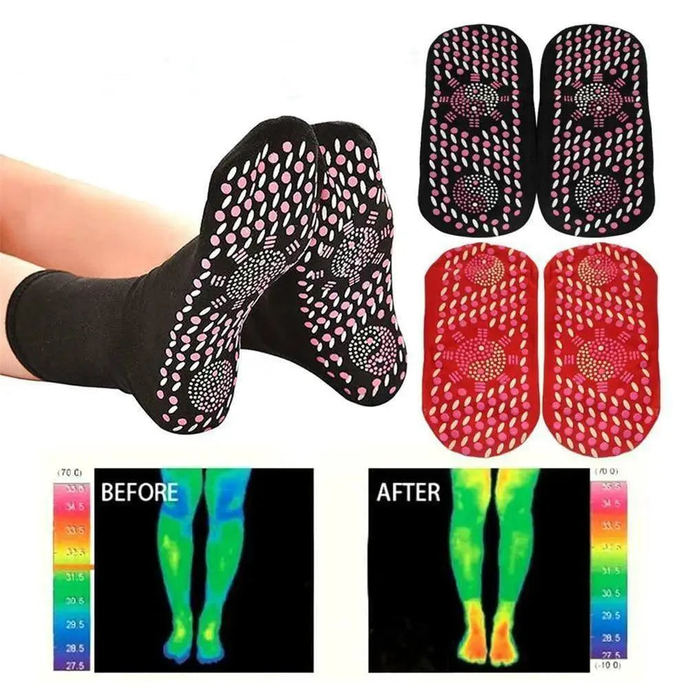 Unisex Self-heating Magnetic Socks  Self-warming Comfortable Winter Warm Massage Soft Pain Relieve Socks Stevvex