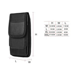 Unisex Simple Black Design Men Small Cell Phone Holster Storage Waist Fanny Pack Zipper Storage Credit Card Holder Stevvex