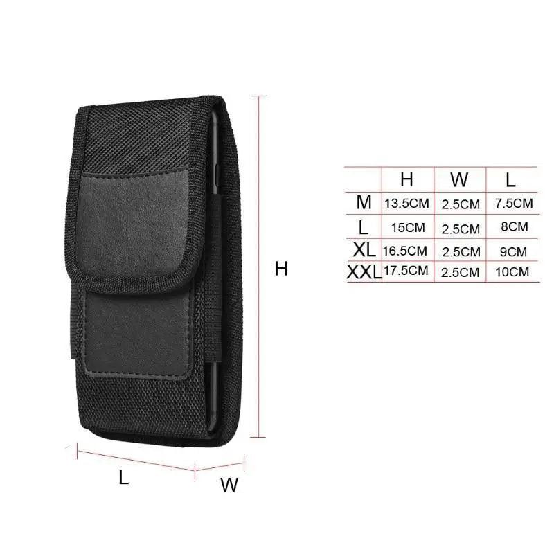 Unisex Simple Black Design Men Small Cell Phone Holster Storage Waist Fanny Pack Zipper Storage Credit Card Holder Stevvex