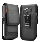 Unisex Simple Black Design Men Small Cell Phone Holster Storage Waist Fanny Pack Zipper Storage Credit Card Holder Stevvex