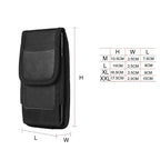 Unisex Simple Black Design Men Small Cell Phone Holster Storage Waist Fanny Pack Zipper Storage Credit Card Holder Stevvex