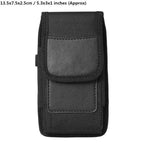 Unisex Simple Black Design Men Small Cell Phone Holster Storage Waist Fanny Pack Zipper Storage Credit Card Holder Stevvex