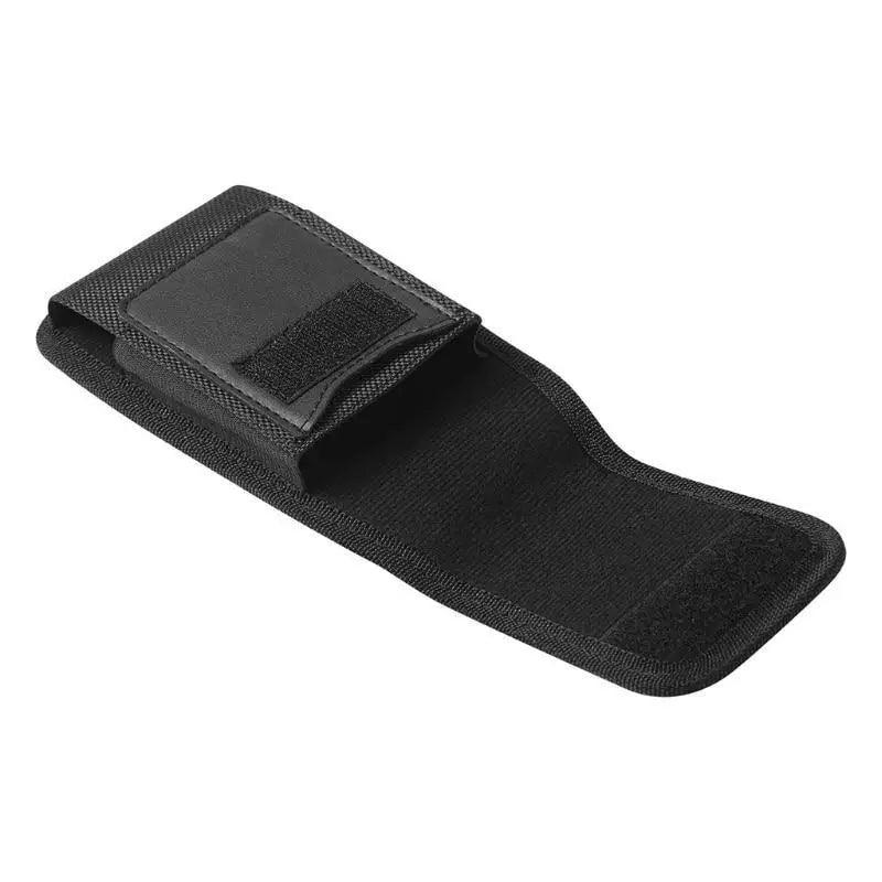 Unisex Simple Black Design Men Small Cell Phone Holster Storage Waist Fanny Pack Zipper Storage Credit Card Holder Stevvex