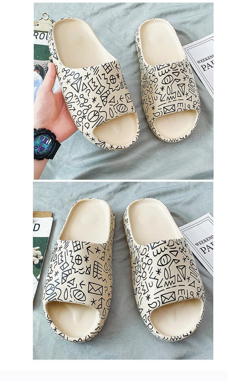 Unisex Slippers For Boy Girl Home Summer Women Home Flip Flops Soft Bottom Unisex Slides Beach EVA Open Toe Soft Slippers Non-Slip Soft Shower Spa Bath Pool Gym House Indoor Sandals Stevvex