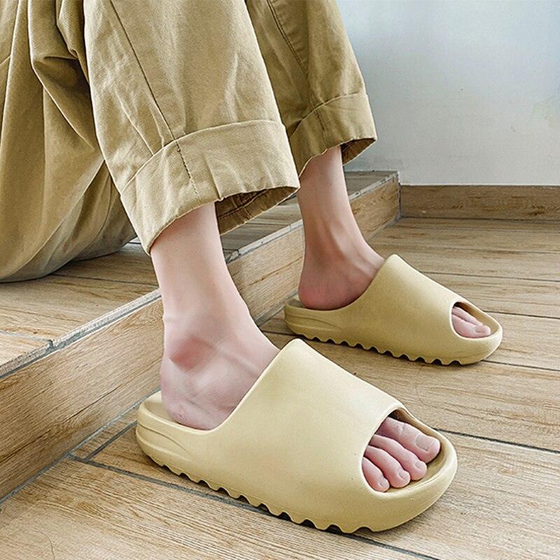 Unisex Slippers For Boy Girl Home Summer Women Home Flip Flops Soft Bottom Unisex Slides Beach EVA Open Toe Soft Slippers Non-Slip Soft Shower Spa Bath Pool Gym House Indoor Sandals Stevvex