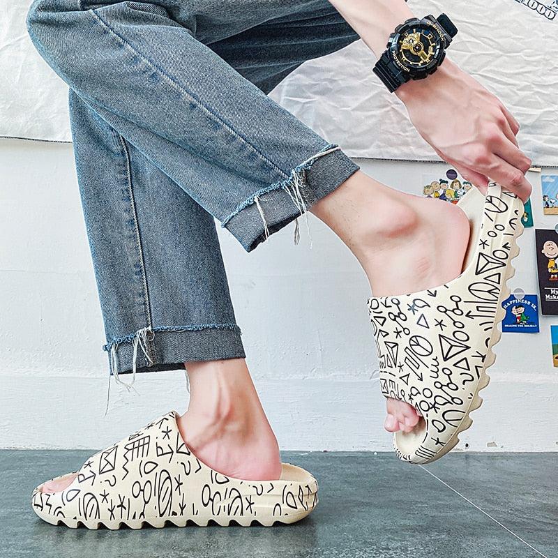 Unisex Slippers For Boy Girl Home Summer Women Home Flip Flops Soft Bottom Unisex Slides Beach EVA Open Toe Soft Slippers Non-Slip Soft Shower Spa Bath Pool Gym House Indoor Sandals Stevvex
