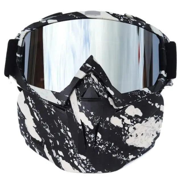 Unisex Snowboard Glasses Snowmobile Skiing Goggles For Men Women Windproof Sunglasses With Detachable Mask Stevvex