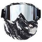 Unisex Snowboard Glasses Snowmobile Skiing Goggles For Men Women Windproof Sunglasses With Detachable Mask Stevvex