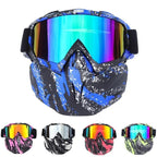Unisex Snowboard Glasses Snowmobile Skiing Goggles For Men Women Windproof Sunglasses With Detachable Mask Stevvex