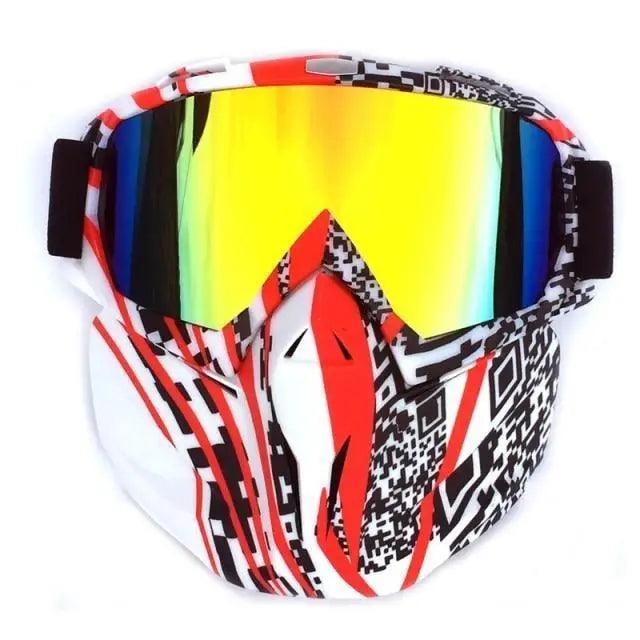 Unisex Snowboard Glasses Snowmobile Skiing Goggles For Men Women Windproof Sunglasses With Detachable Mask Stevvex