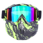 Unisex Snowboard Glasses Snowmobile Skiing Goggles For Men Women Windproof Sunglasses With Detachable Mask Stevvex