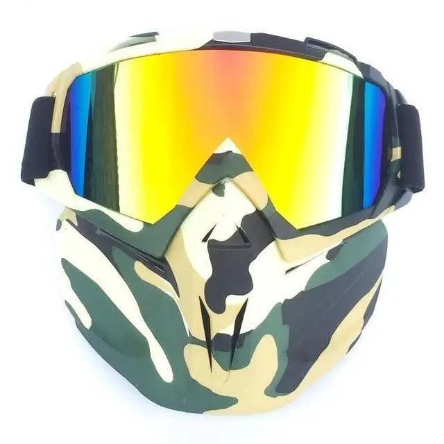 Unisex Snowboard Glasses Snowmobile Skiing Goggles For Men Women Windproof Sunglasses With Detachable Mask Stevvex
