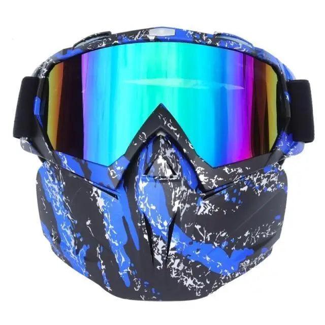 Unisex Snowboard Glasses Snowmobile Skiing Goggles For Men Women Windproof Sunglasses With Detachable Mask Stevvex