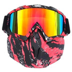 Unisex Snowboard Glasses Snowmobile Skiing Goggles For Men Women Windproof Sunglasses With Detachable Mask Stevvex