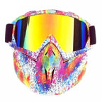 Unisex Snowboard Glasses Snowmobile Skiing Goggles For Men Women Windproof Sunglasses With Detachable Mask Stevvex