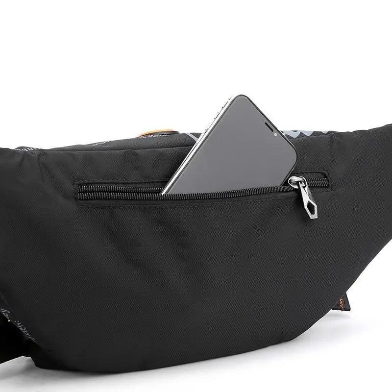 Unisex Stylish Multiple Pockets Fanny Pack Men Waist Packs Travel Adjustable Waist Band Outdoor Portable Modern Fanny Bag Stevvex