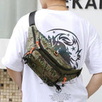 Unisex Stylish Multiple Pockets Fanny Pack Men Waist Packs Travel Adjustable Waist Band Outdoor Portable Modern Fanny Bag Stevvex