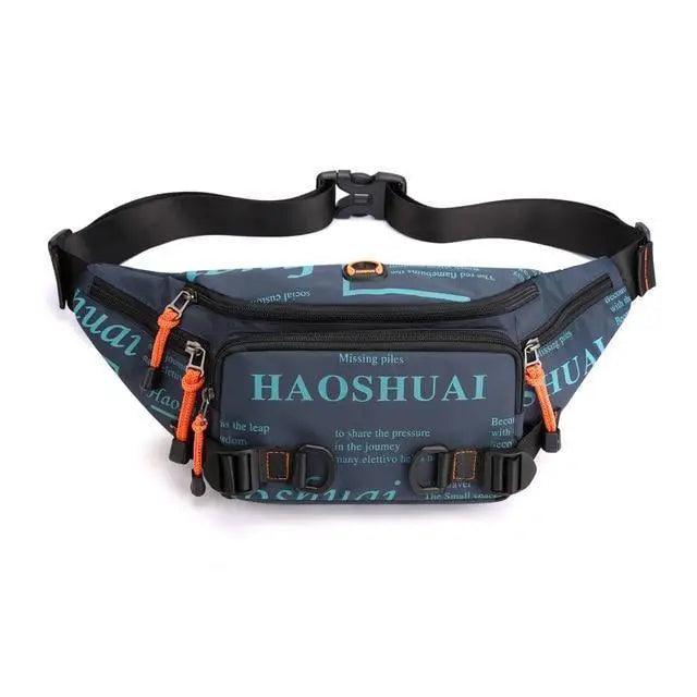 Unisex Stylish Multiple Pockets Fanny Pack Men Waist Packs Travel Adjustable Waist Band Outdoor Portable Modern Fanny Bag Stevvex