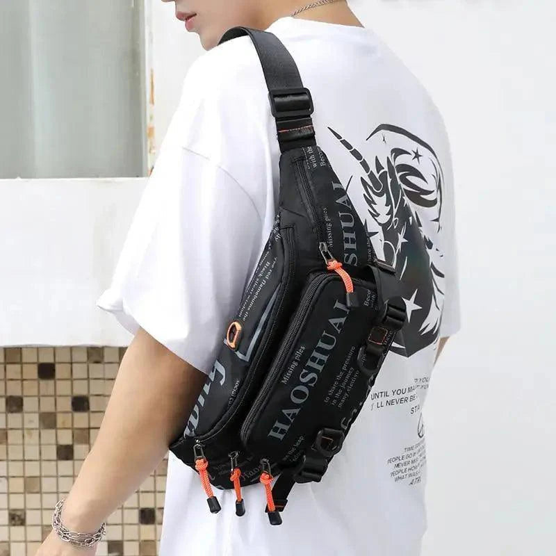 Unisex Stylish Multiple Pockets Fanny Pack Men Waist Packs Travel Adjustable Waist Band Outdoor Portable Modern Fanny Bag Stevvex