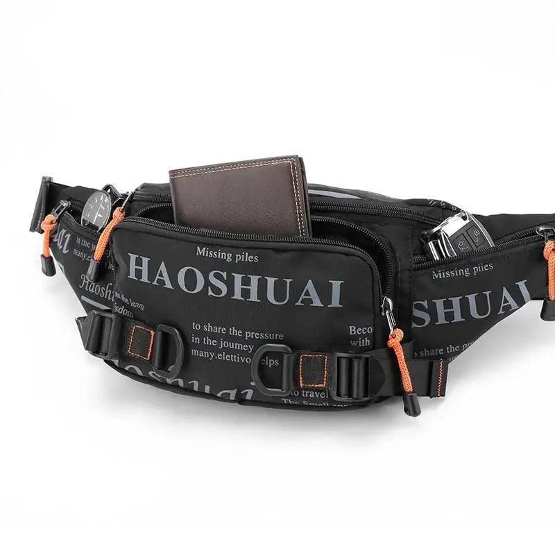 Unisex Stylish Multiple Pockets Fanny Pack Men Waist Packs Travel Adjustable Waist Band Outdoor Portable Modern Fanny Bag Stevvex