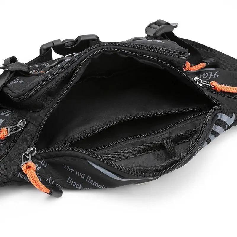 Unisex Stylish Multiple Pockets Fanny Pack Men Waist Packs Travel Adjustable Waist Band Outdoor Portable Modern Fanny Bag Stevvex