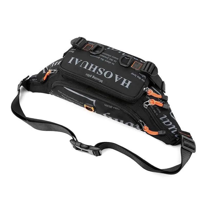 Unisex Stylish Multiple Pockets Fanny Pack Men Waist Packs Travel Adjustable Waist Band Outdoor Portable Modern Fanny Bag Stevvex