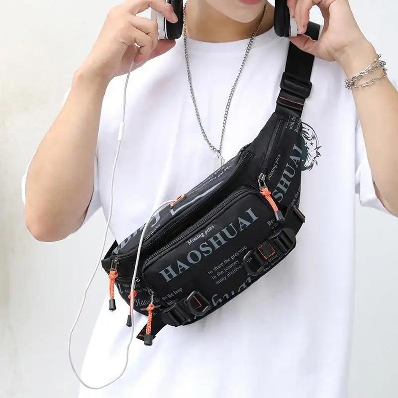 Unisex Stylish Multiple Pockets Fanny Pack Men Waist Packs Travel Adjustable Waist Band Outdoor Portable Modern Fanny Bag Stevvex