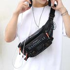 Unisex Stylish Multiple Pockets Fanny Pack Men Waist Packs Travel Adjustable Waist Band Outdoor Portable Modern Fanny Bag Stevvex