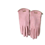 MAC058 Unisex Suede Touch Screen Gloves Faux Fur Lined Winter Warm - SJB-DIAMOND ELITES