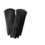 MAC058 Unisex Suede Touch Screen Gloves Faux Fur Lined Winter Warm - SJB-DIAMOND ELITES